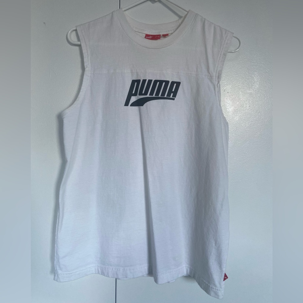 Puma Classic White Tank/Sleeveless Tee